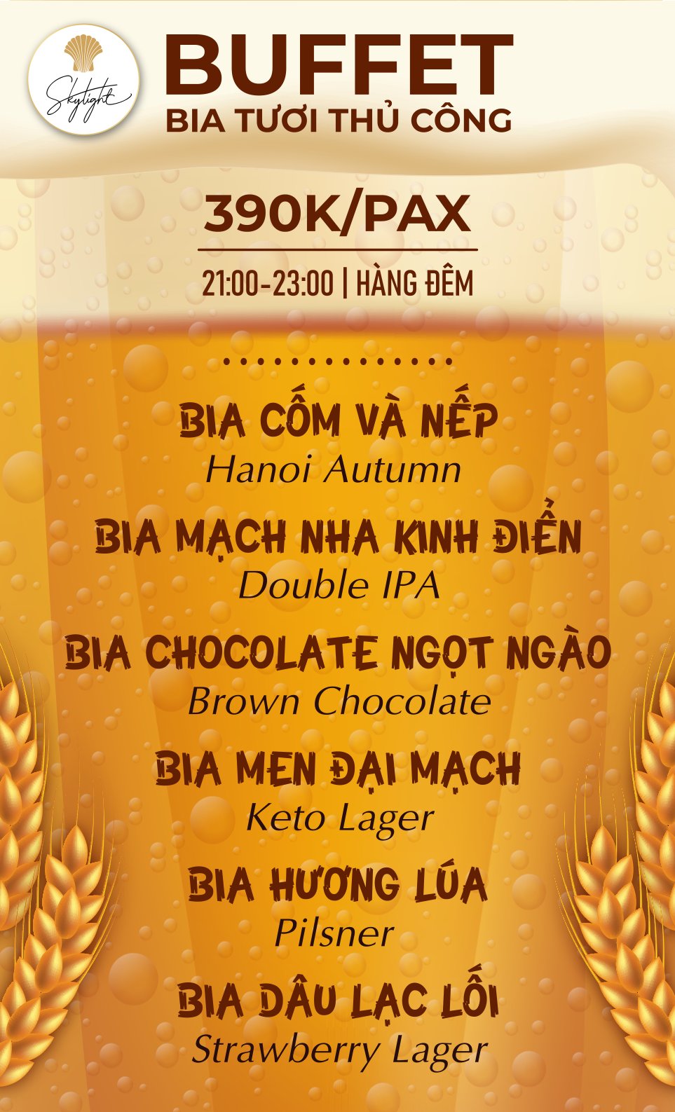 Buffet Beer Thủ Công